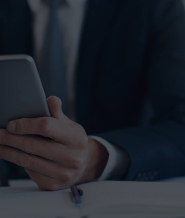 attorney working on tablet